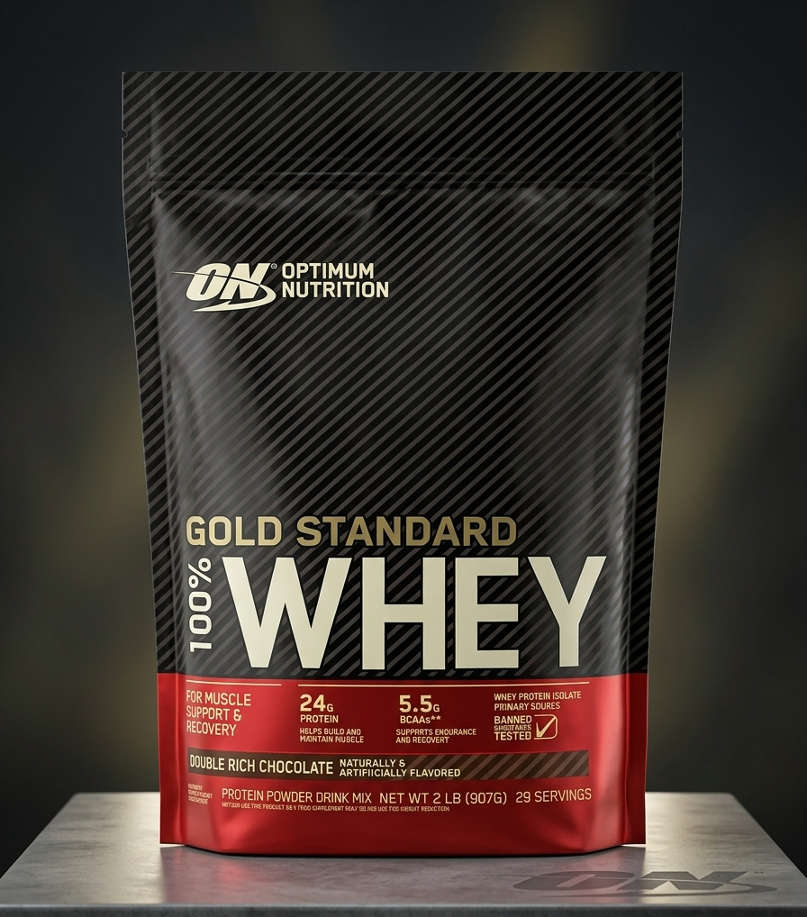 Optimum Nutrition Gold Standard 100% Whey Protein Powder 2LB Premium Whey Blend for Muscle Recovery & Lean Muscle Support