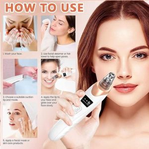 Digital Blackhead Remover Vacuum Electric Pore Cleaner & Acne Remover Facial Tool