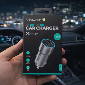 Sabawoon 18W Fast Charging Car Adapter â Dual USB Portable Car Charger