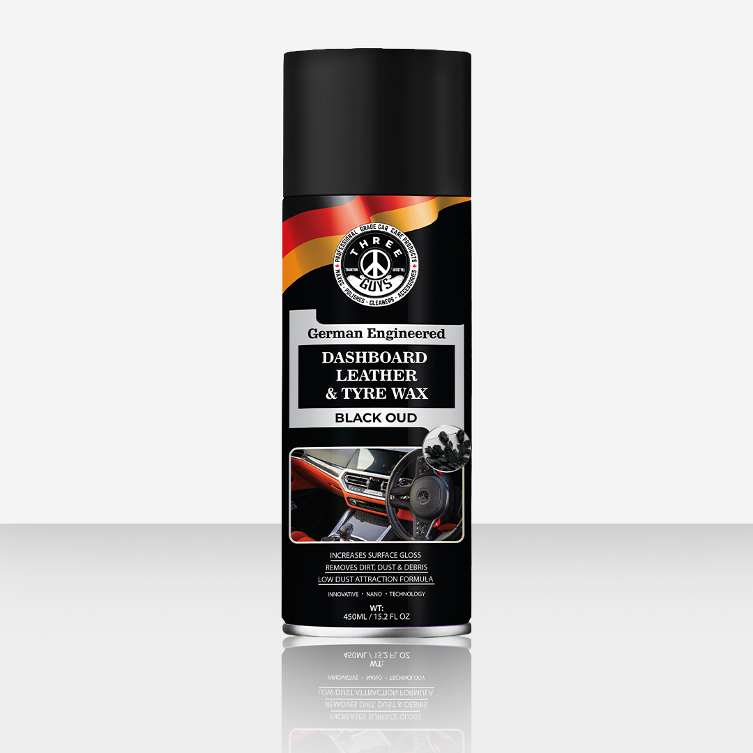 THREE GUYS Dashboard, Leather & Tyre Wax (450ml) | Ocean Vibes Fragrance | German Formula with UV & Dust Protection - Image 3