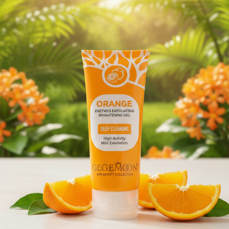 Gegemon Orange Enzymes Exfoliating Brightening Gel Deep Clean, Smooth Skin, Remove Dead Cells, Instant Glow & Even Tone Face Gel