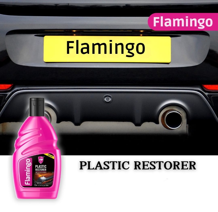 Flamingo Plastic Restorer 300ML â Nano Technology Trim Reviver for Faded Exterior Plastic | Long-Lasting Shine & Protection - Image 2