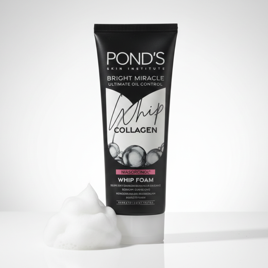 PONDS Bright Miracle Facial Foam Range Oil Control, Acne Control, Brightening & Whip Collagen Face Wash - Image 3