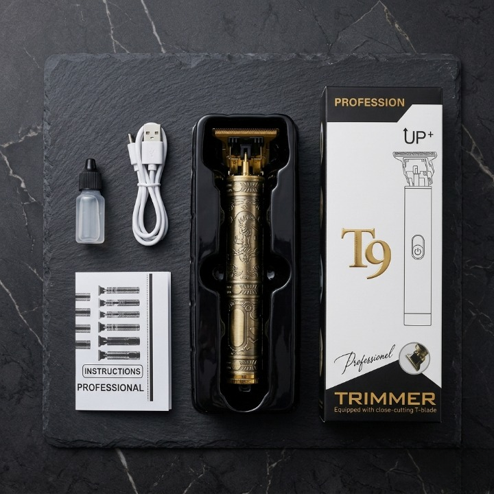 Vintage T9 Professional Hair Trimmer Cordless Rechargeable Metal Hair & Beard Clipper - Image 4