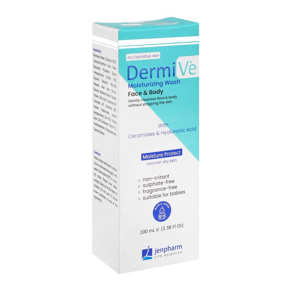 Dermive Moisturizing Wash Face And Body Gentle Formula Reliable Quality Provides Hydration - 100ML - Image 2