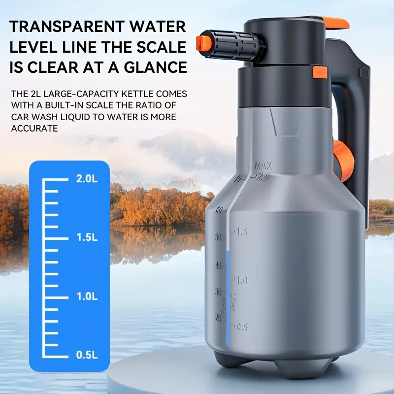 2L Electric Foam Sprayer Handheld Pump | Motorized Snow Foam Cannon for Car Wash, Gardening & Home Cleaning - Image 3