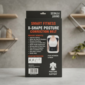 Smart Fitness X-Shape Posture Correction Belt  Back & Shoulder Support for Men & Women