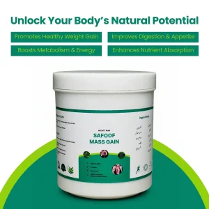 Safoof Mass Gain Herbal Weight Gain Powder Natural Body Mass Support Formul