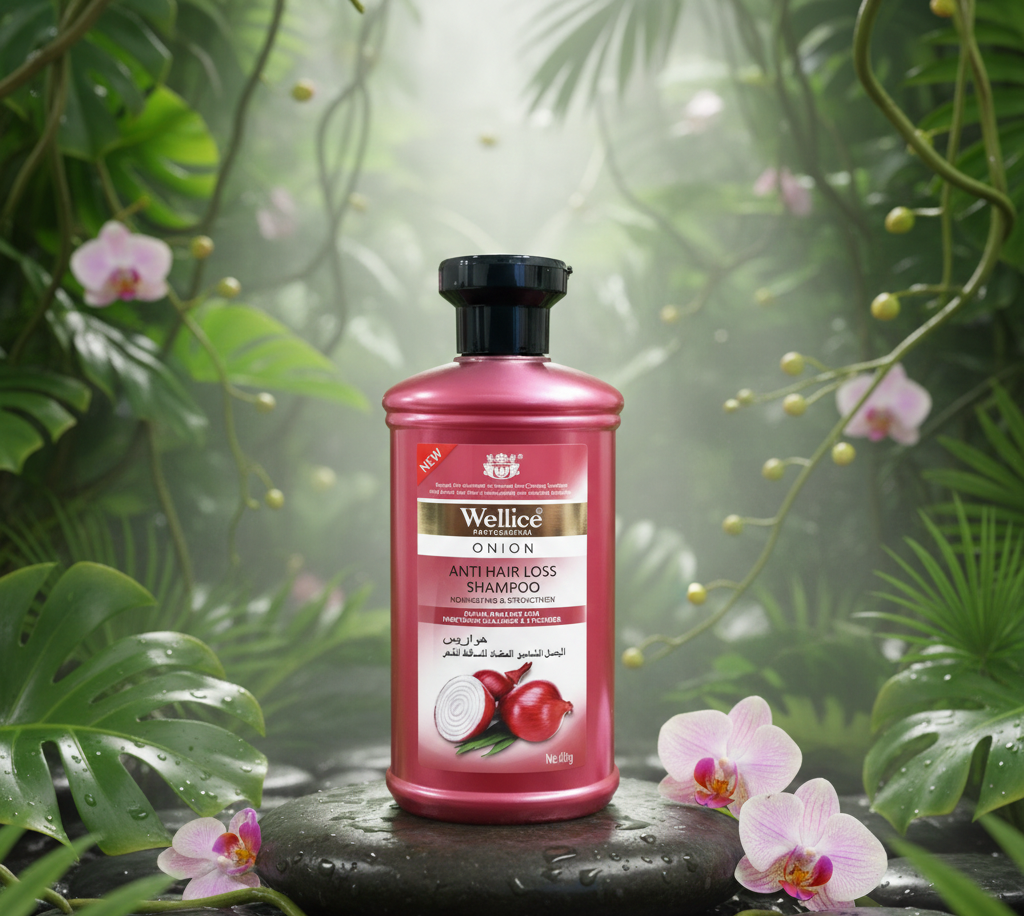 Wellice Professional Onion Anti Hair Loss Shampoo 400g Hair Care Solution to Strengthen, Nourish & Reduce Hair Fall Naturally