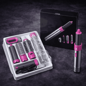 5-in-1 Professional Hot Air Styler & Hair Dryer Set Multi-Functional Curler, Straightener & Volumizer Kit