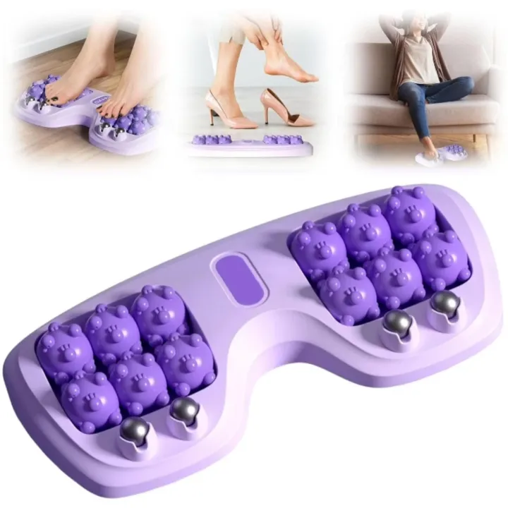 Roller Manual Foot Massager Body Stress Buster & Accupressure Point Device for Foot & Leg Pain Relief (Random Color)