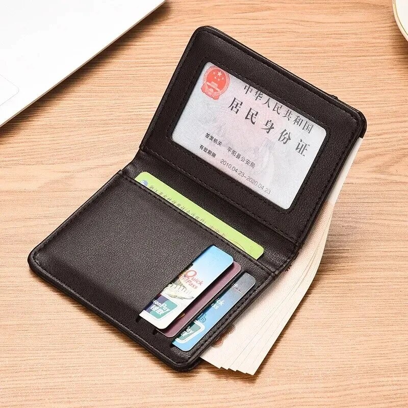 WAGLOK Slim Card Holder Wallet for Men | 3 Card Slots, Hidden Slot, Cash Pocket & ID Window | Compact Pocket-Size Minimalist Wallet — Black - Image 2