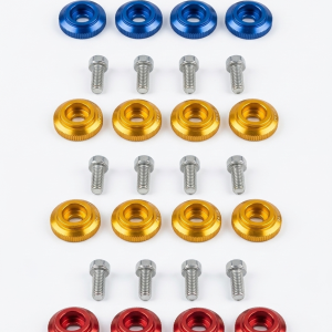 Motorcycle Fancy Chain Cover Bolts with Washer 4 Pcs Set â Red, Golden, Blue