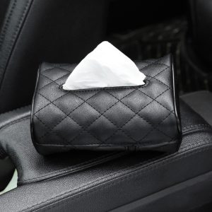 Luxury Leather Car Napkin Holder â Sleek Design, Easy Access & Secure Fit for Tissues