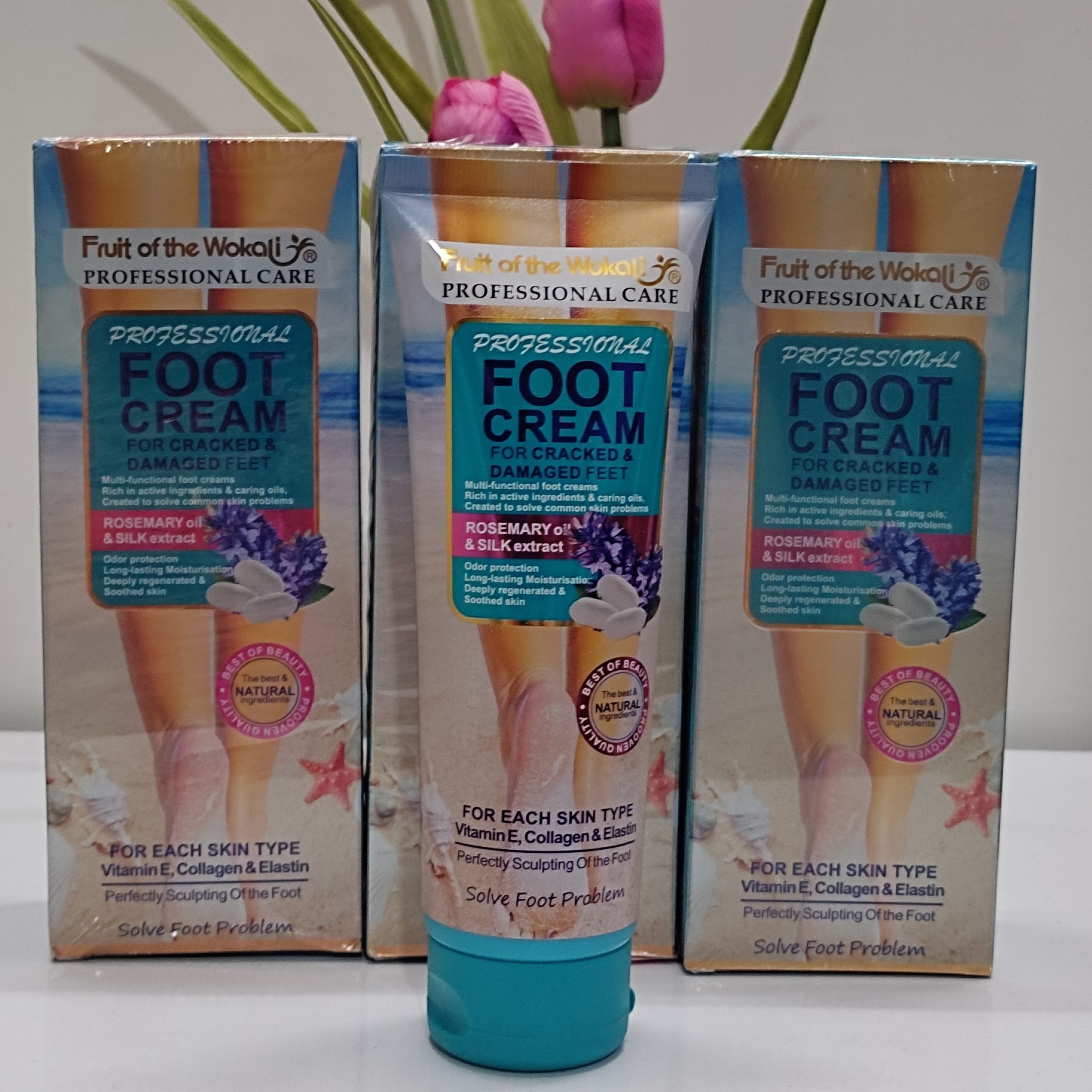 Fruit of Wokali Foot Cream 130ml with Rosemary Oil for Cracked & Damaged Feet, Smooth & Nourished Skin - Image 3