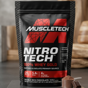 MUSCLETECH NITRO-TECH 100% Whey Gold Protein Powder 2lbs  Premium Whey Blend for Muscle Recovery & Lean Muscle Support