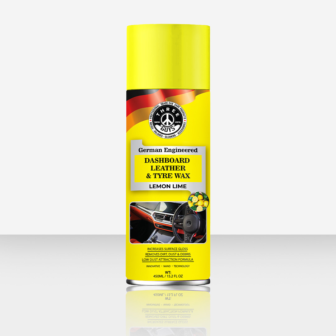 THREE GUYS Dashboard, Leather & Tyre Wax (450ml) | Ocean Vibes Fragrance | German Formula with UV & Dust Protection - Image 2