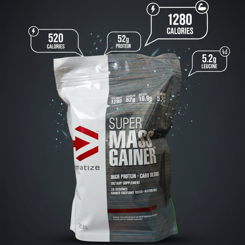 Dymatize Super Mass Gainer High Protein & Carb Blend Weight Gainer Powder (2 lbs, 29 Servings) - Image 4
