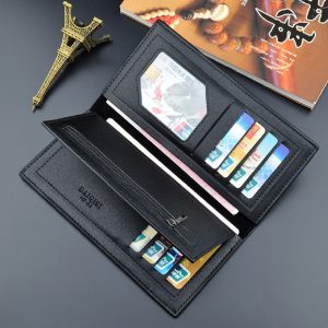 Modern Touch Long Wallet - Stylish Organizer with 14 Card Slots & Zipper Pocket