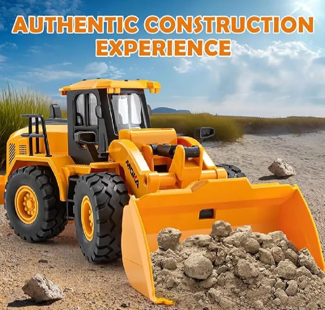 The Perseids Remote Control Bulldozer â 1/16 Scale 11 Channel Heavy RC Construction Toy with Lights & Sound, Yellow - Image 4