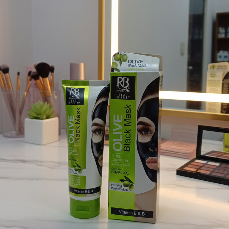 RB Cosmetics Real Beauty Olive & Charcoal Black Peel?Off Mask | Deep Cleansing & Purifying Care | Original - Image 3