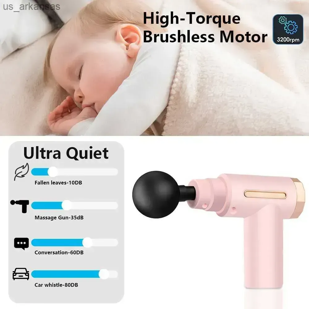 Professional Smart Percussion Massage Gun High-Intensity Deep Tissue Muscle Massager with 4 Interchangeable Heads for Athletic Recovery & Pain Relief 5 in 1 - Image 3