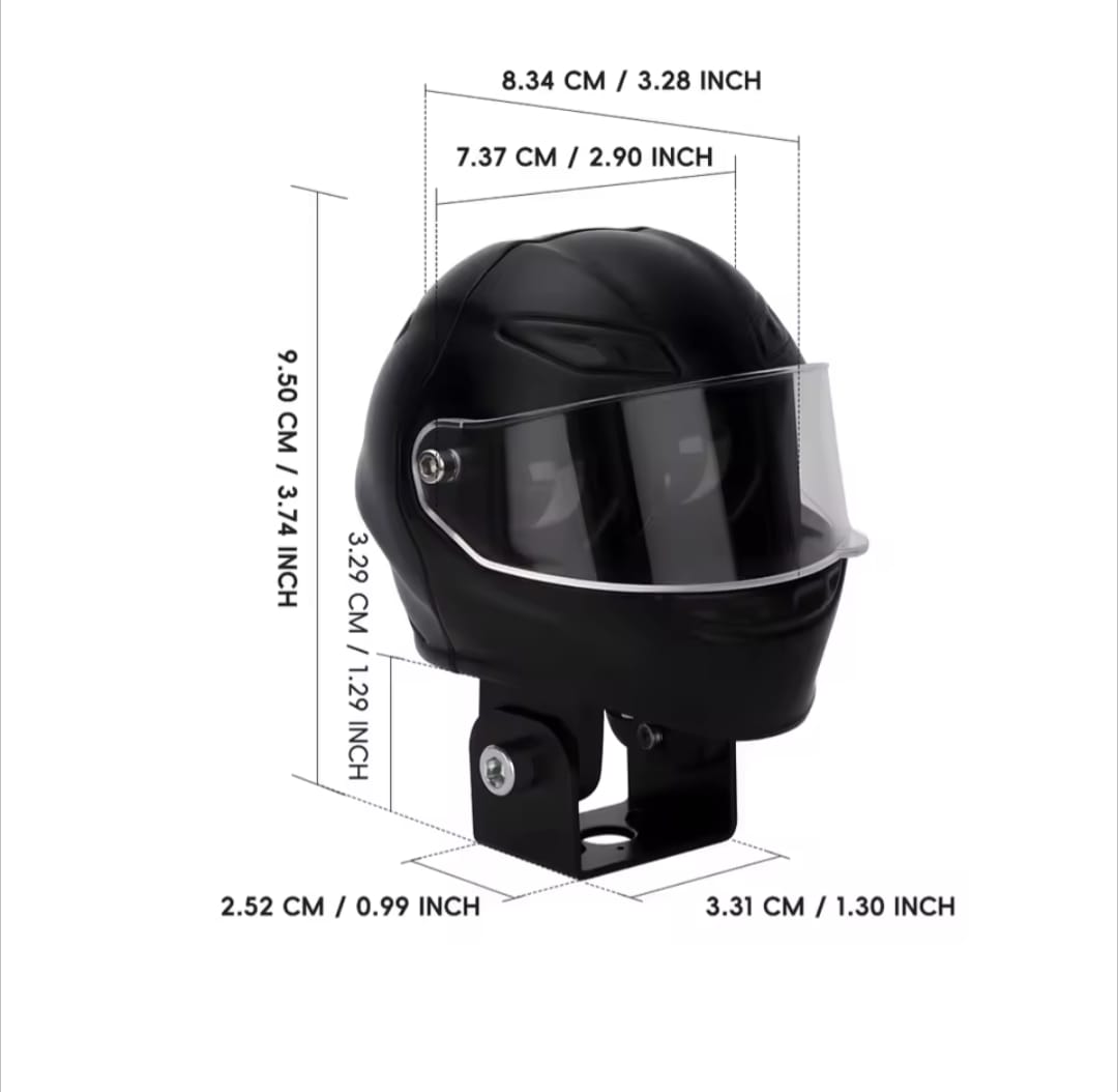 Universal Motorcycle LED Helmet-Style Spotlight â Dual Lens 2-Mode (White & Yellow) Fog Light Signal Lamp - Image 4