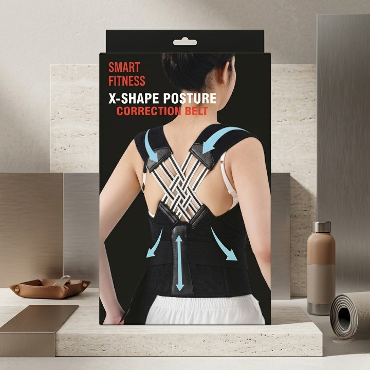 Smart Fitness X-Shape Posture Correction Belt Back & Shoulder Support for Men & Women - Image 2