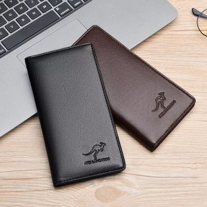 Kangaroo Long Bifold Wallet with RFID Protection - Slim Stylish Wallet for Men & Women