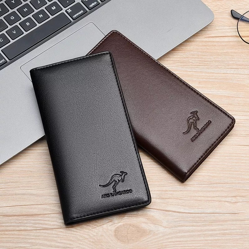Kangaroo Long Bifold Wallet with RFID Protection - Slim Stylish Wallet for Men & Women