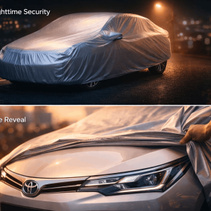 Toyota Corolla (2006â2023) Silver Parachute Car Top Cover â Waterproof, Dustproof, Heat Resistant Full Body Protection