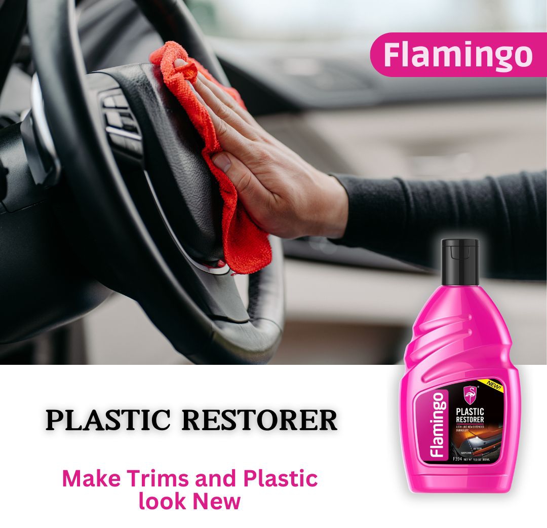 Flamingo Plastic Restorer 300ML â Nano Technology Trim Reviver for Faded Exterior Plastic | Long-Lasting Shine & Protection - Image 3