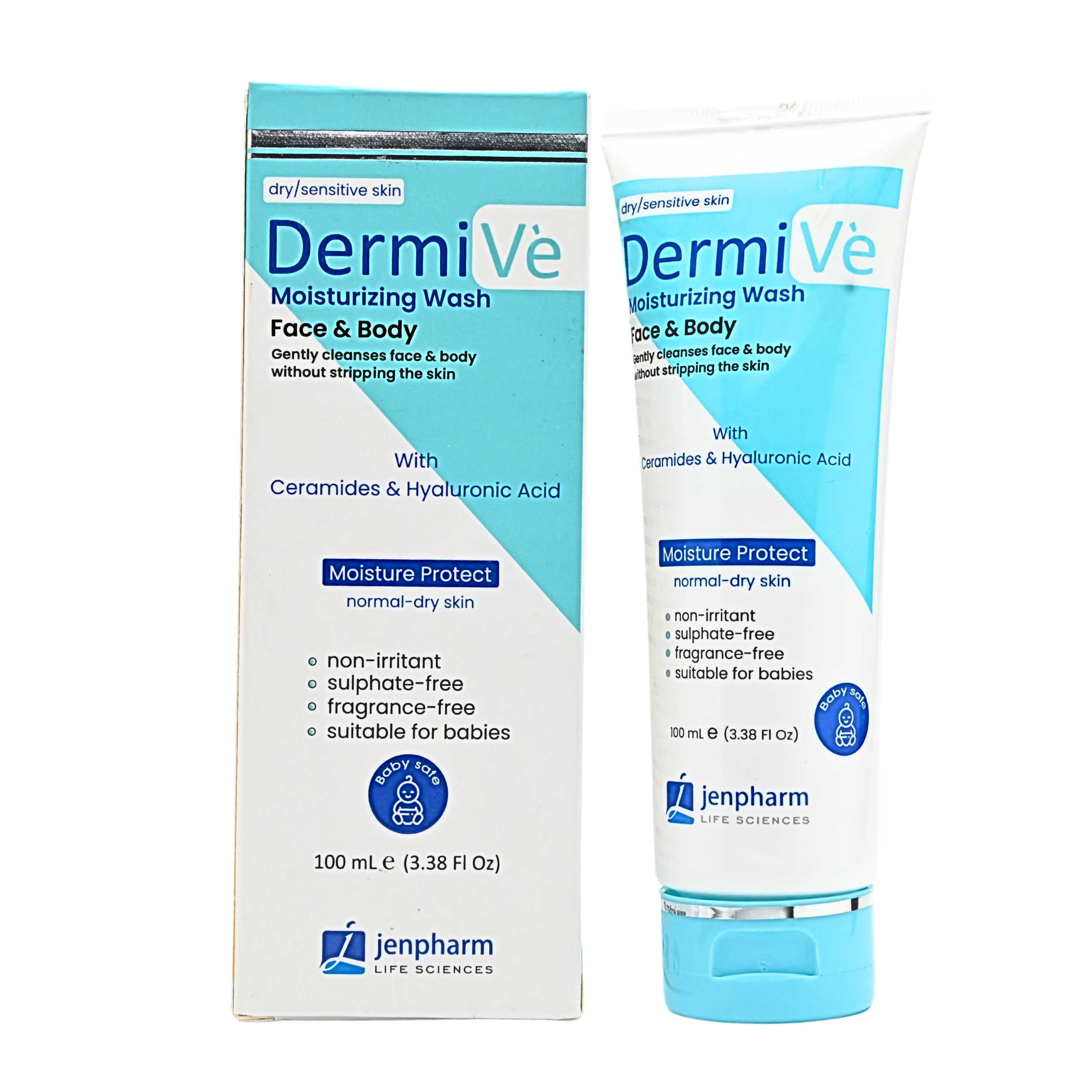 Dermive Moisturizing Wash Face And Body Gentle Formula Reliable Quality Provides Hydration - 100ML - Image 3