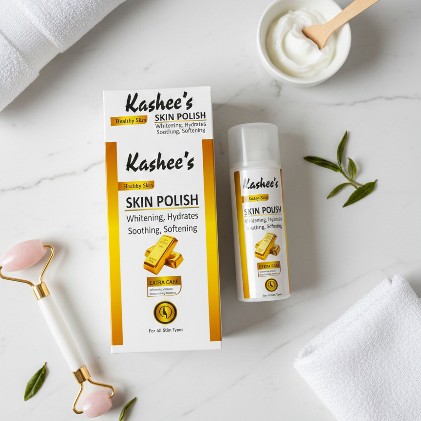 Kashees Healthy Skin Polish Whitening & Hydrating Extra Care Formula (For All Skin Types) Pack of 02 - Image 4