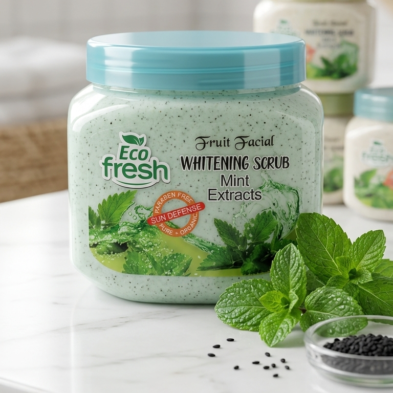 Eco Fresh Whitening Scrub 300ML Deep Cleansing & Brightening Face and Body Scrub - Image 2