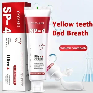 Yayashi SP 4 Ultra Whitening Toothpaste  Strong Stain Removal & Fresh Breath Daily Oral Care (120g)