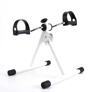 Folding Pedal Exerciser, Mini Exercise Bike Under Desk Bike Foot Pedal Exerciser, Foot Hand Cycle Portable Peddler Machine Bicycle Exerciser Arm Leg Exerciser while Sitting