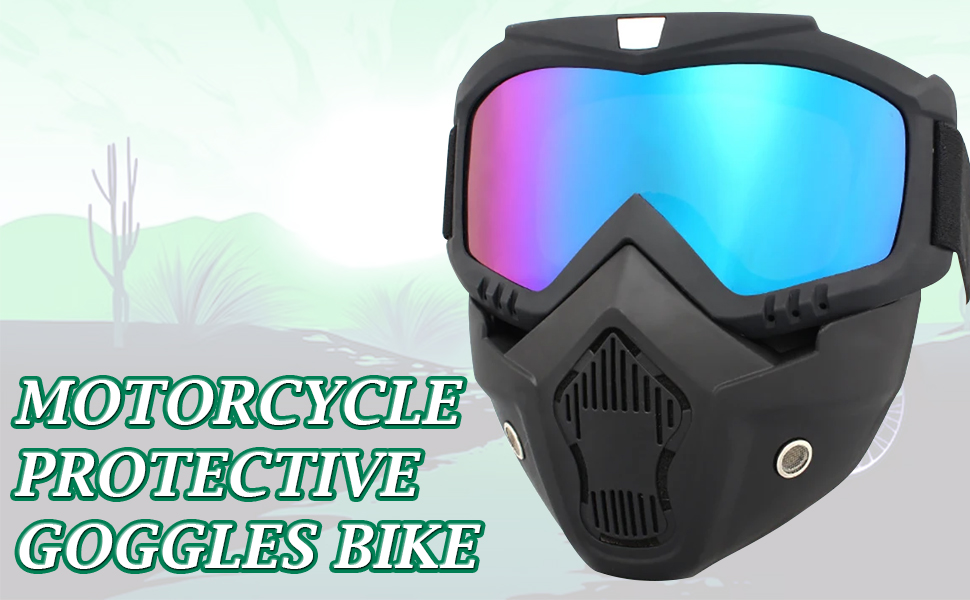 Motorcycle Protective Goggles Bike Face Mask, OFF Road Goggle Mask multicolor - Image 3