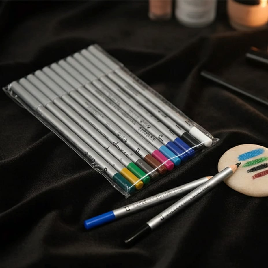 12 Pcs Multicolor Eyeshadow & Eyeliner Pencils Set Creamy Smooth Makeup Pencils