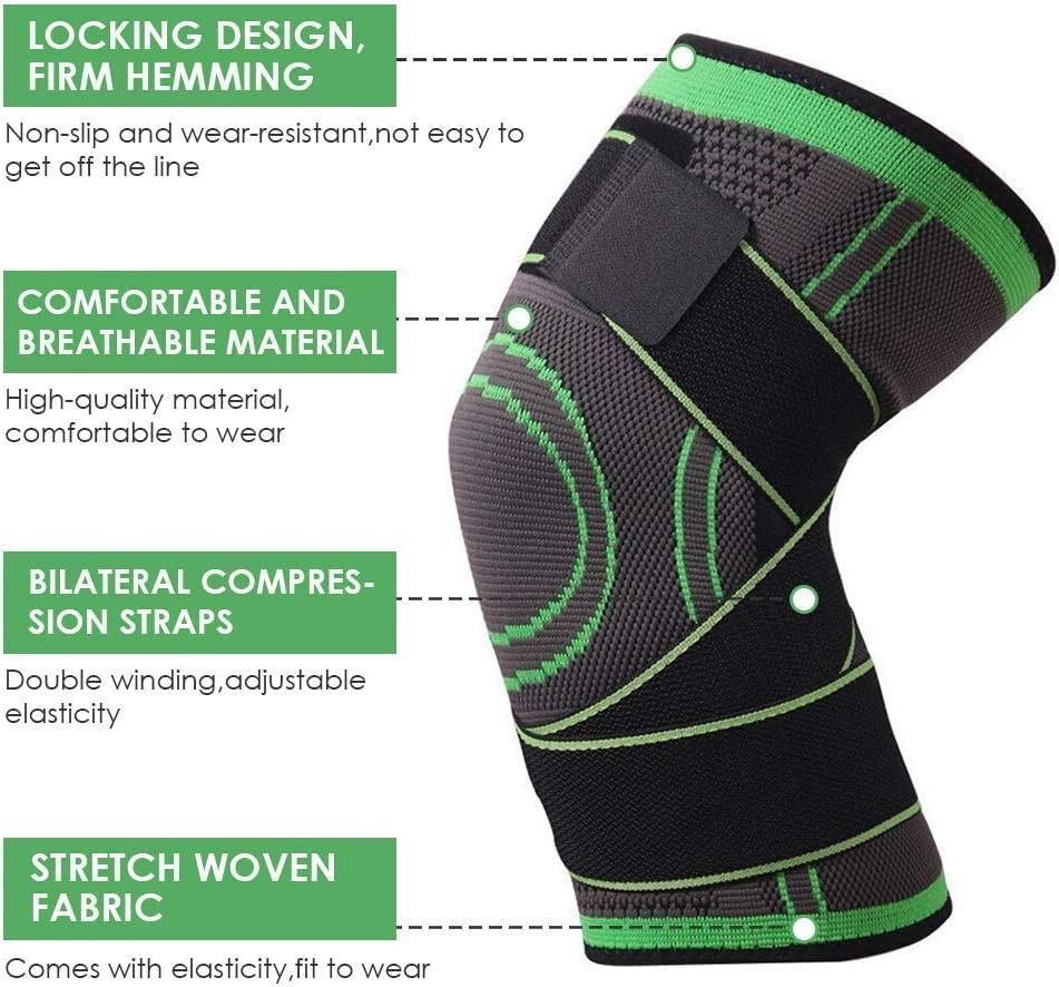 Knee Support Band For Pressure Weaving With 3D Weave Protection Against Injury Pressure Adjustable Knee Support For Men And Women (1 pc) - Image 3