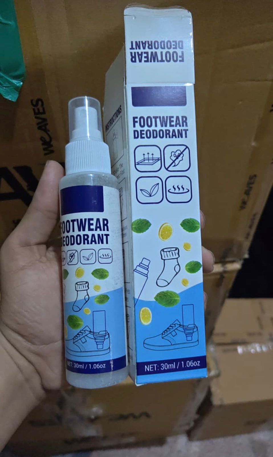 Premium Footwear Deodorant Spray Instant Shoe & Sock Odor Eliminator (30ml) - Image 4