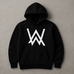 New Summer Collection Full Black Hoodie with WA Print for Men and Boys â Comfortable, Fashionable & Casual Wear