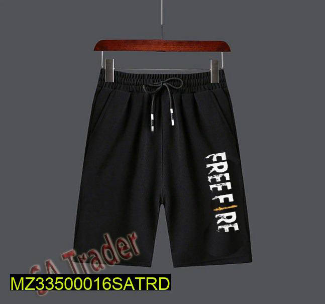 Stitched Cotton Jersey Graphic Shorts – Slim Fit (Pakistan)