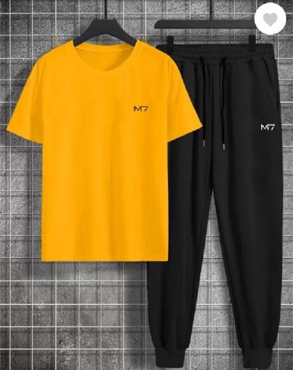 Unisex Printed Polyester Track Suit M7 Logo – White-Black, Black, Yellow-Black, Red-Black & Blue-Black