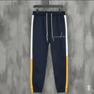 Men Grey, Brown, Black & Blue Dri Fit Printed Joggers with Side Stripes