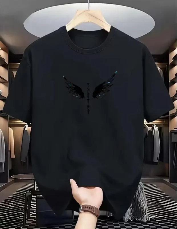 Men's Wings Printed Dri Fit T-Shirt – Beige, Blue, Grey, Red, White & Black - Image 2