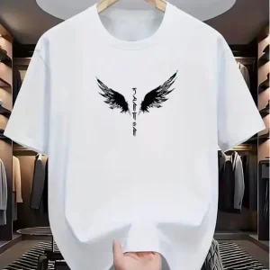 Men's Wings Printed Dri Fit T-Shirt – Beige, Blue, Grey, Red, White & Black