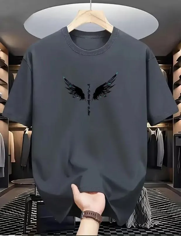 Men's Wings Printed Dri Fit T-Shirt – Beige, Blue, Grey, Red, White & Black - Image 4