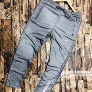 Men Grey Micro Polyester Embroidered Trouser – XL