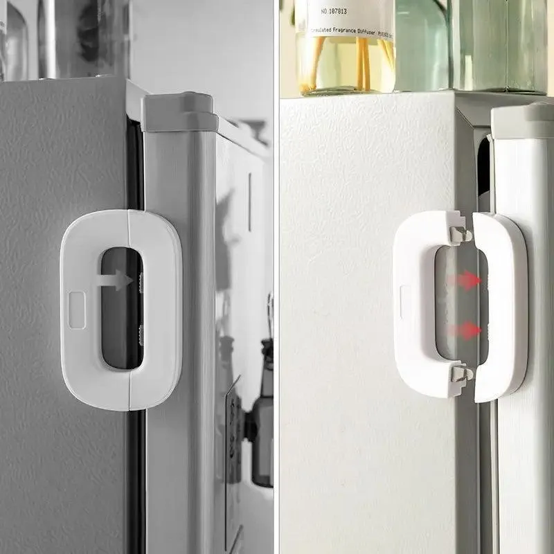 Child Safety Fridge Lock – One Hand Operation Refrigerator Door Lock for Kids | ABS Material - Image 3